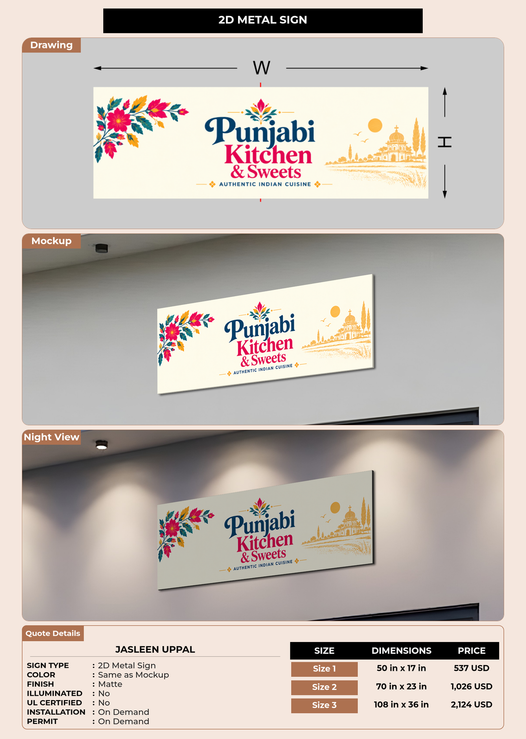 CUSTOM MOCKUP SIGN FOR Jasleen Uppal