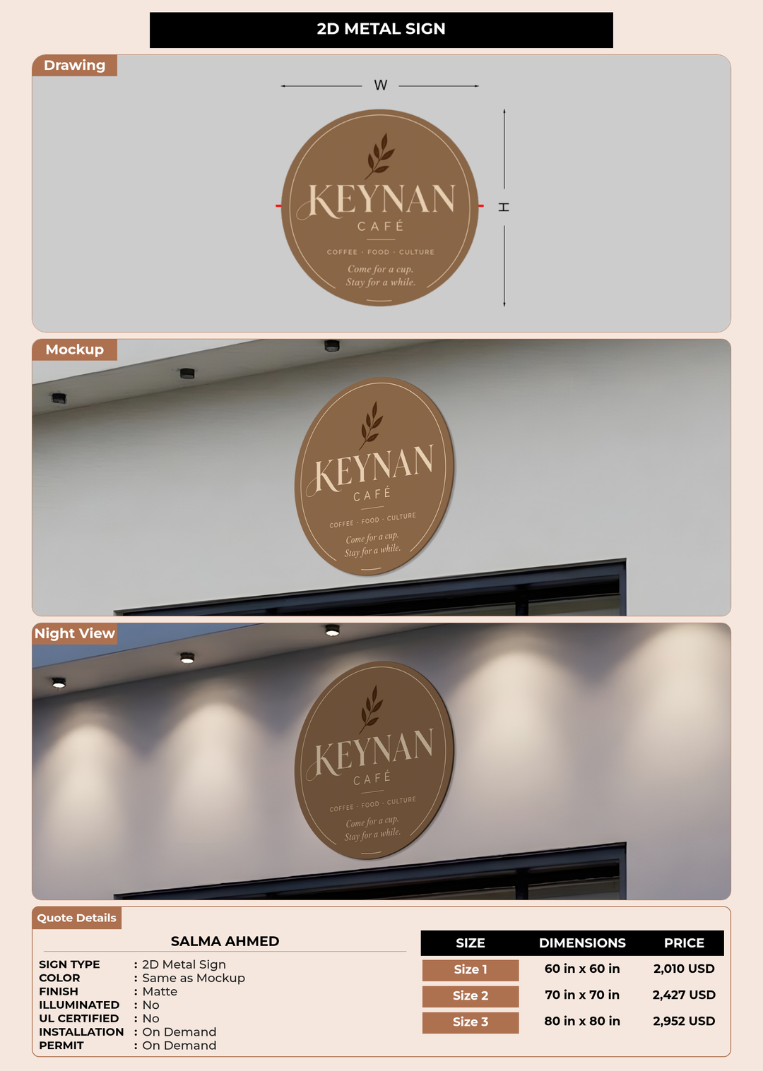 CUSTOM MOCKUP SIGN FOR Salma Ahmed