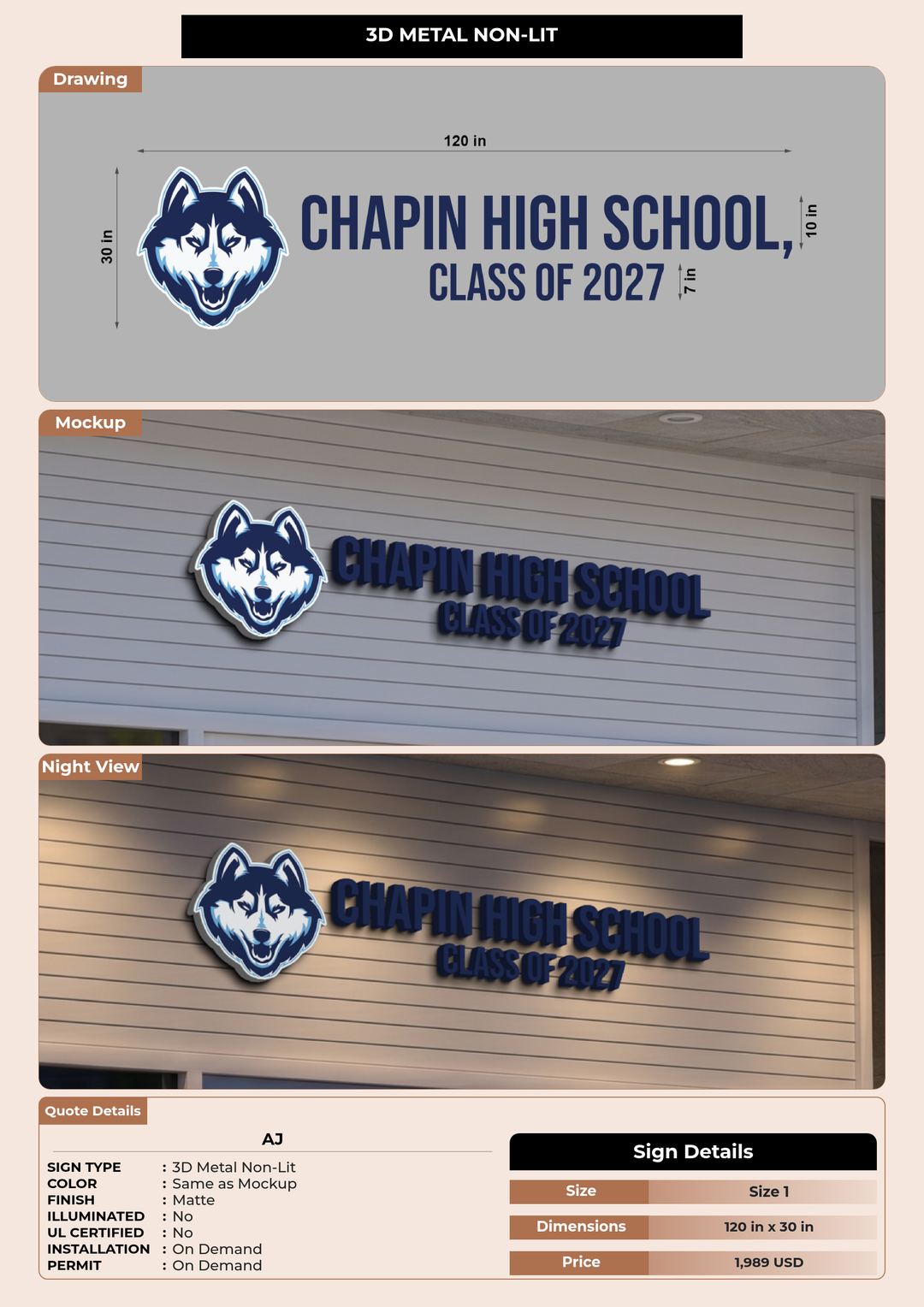 CUSTOM MOCKUP SIGN FOR AJ