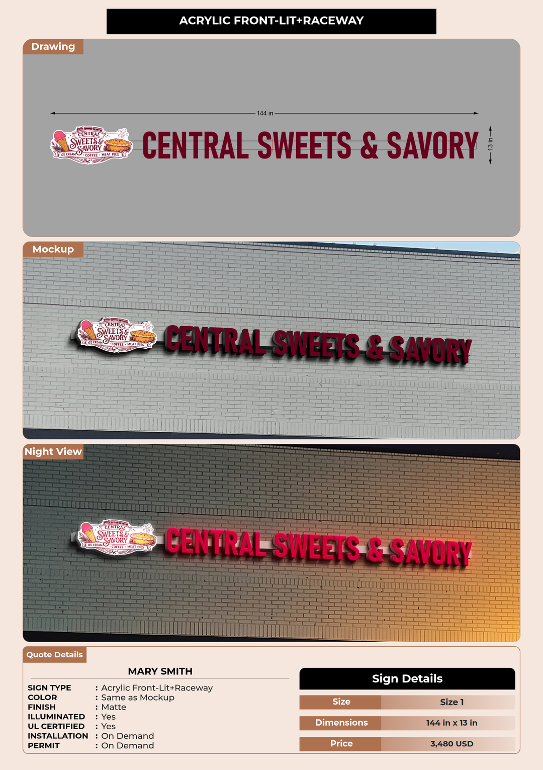CUSTOM MOCKUP SIGN FOR Mary Smith