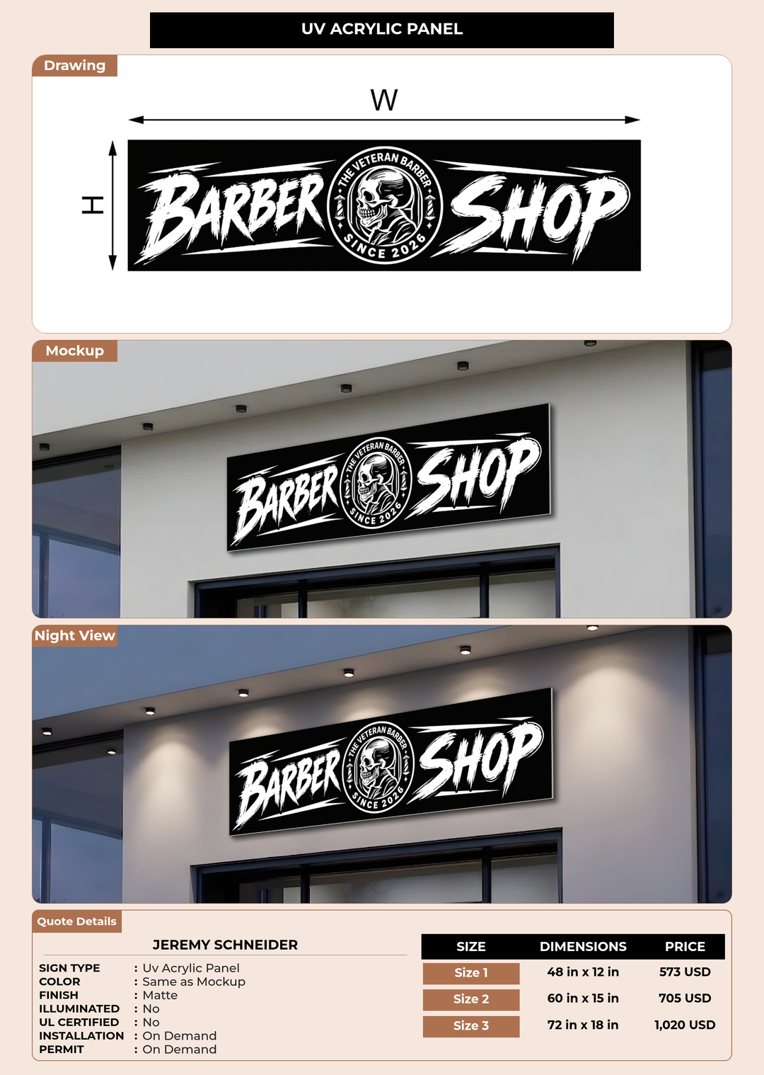 CUSTOM MOCKUP SIGN FOR Jeremy Schneider