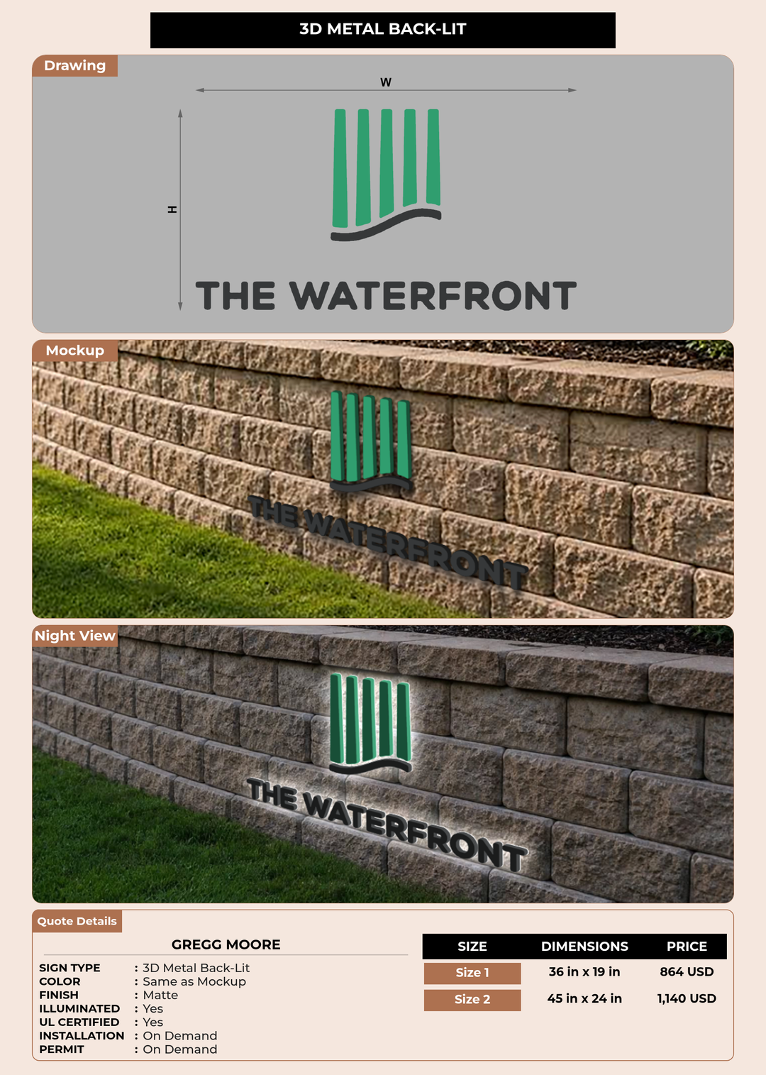 CUSTOM MOCKUP SIGN FOR Gregg Moore