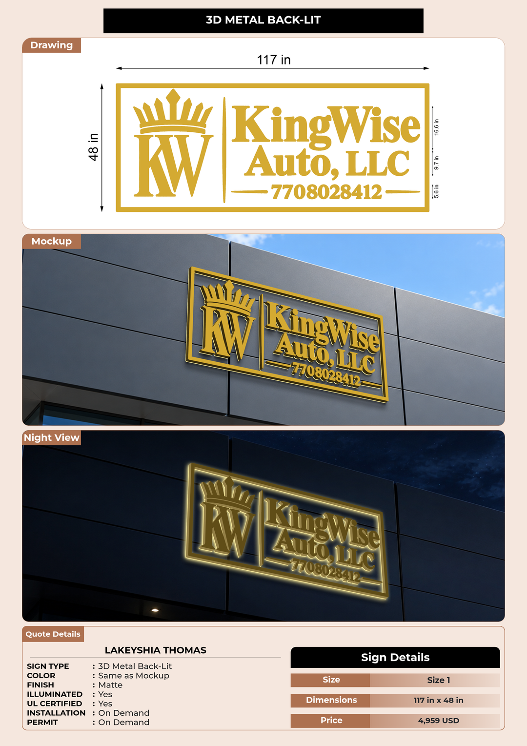 CUSTOM MOCKUP SIGN FOR Lakeyshia Thomas