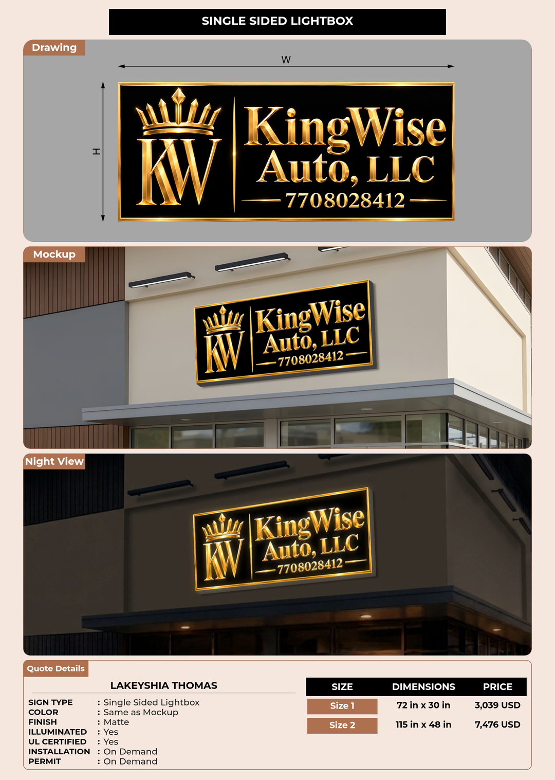 CUSTOM MOCKUP SIGN FOR Lakeyshia Thomas