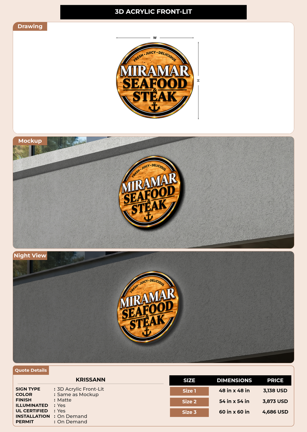 CUSTOM MOCKUP SIGN FOR Krissann