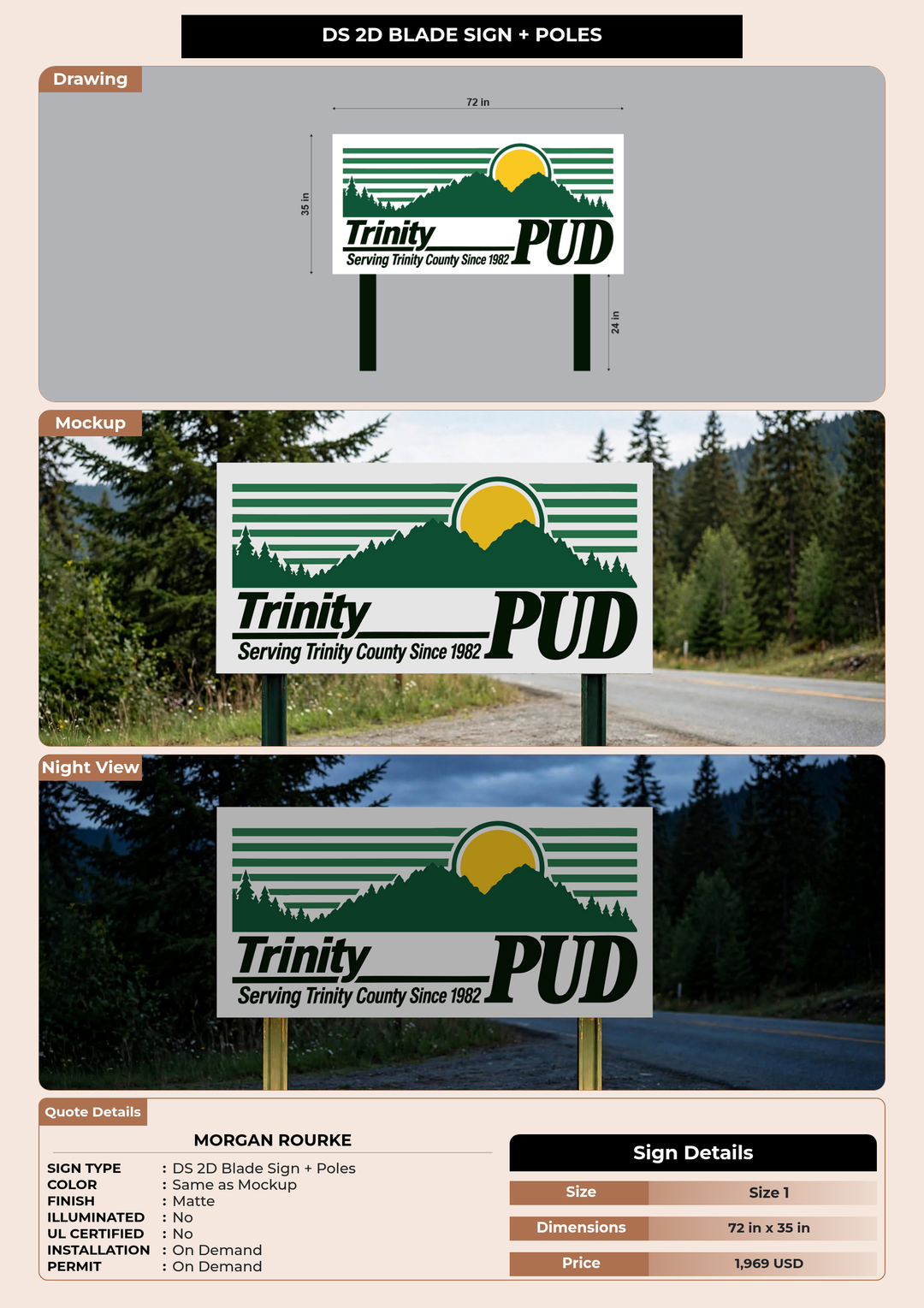 CUSTOM MOCKUP SIGN FOR Morgan Rourke