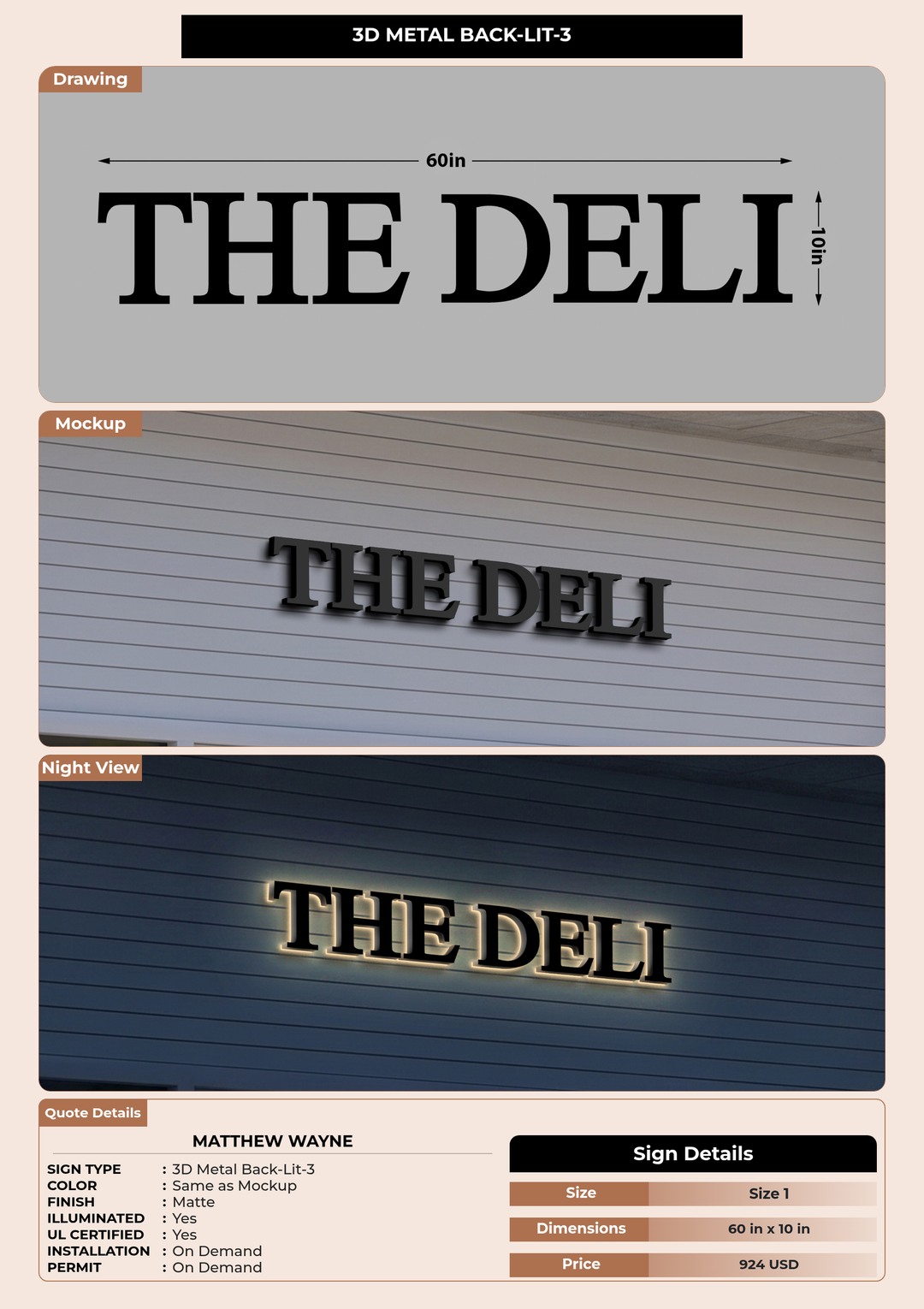 CUSTOM MOCKUP SIGN FOR Matthew Wayne