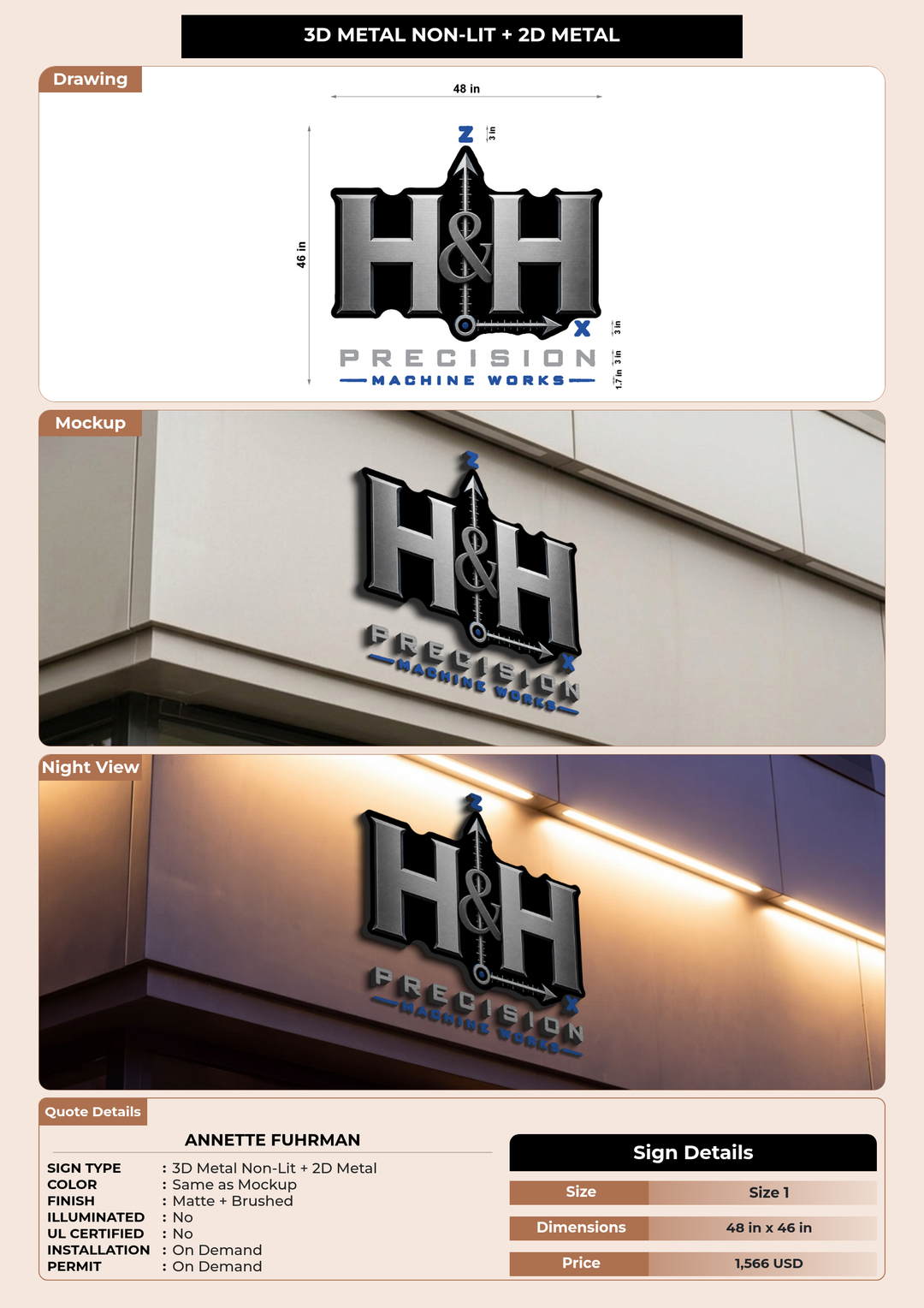 CUSTOM MOCKUP SIGN FOR Annette Fuhrman