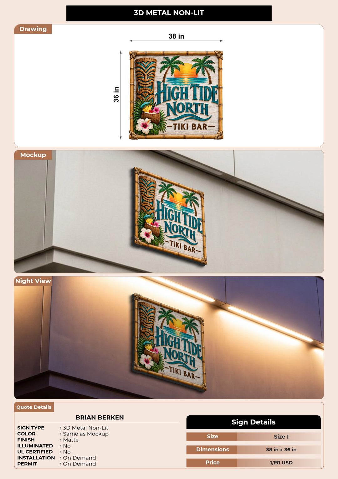 CUSTOM MOCKUP SIGN FOR Brian Berken
