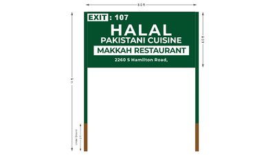 2x highways sign for Saeed