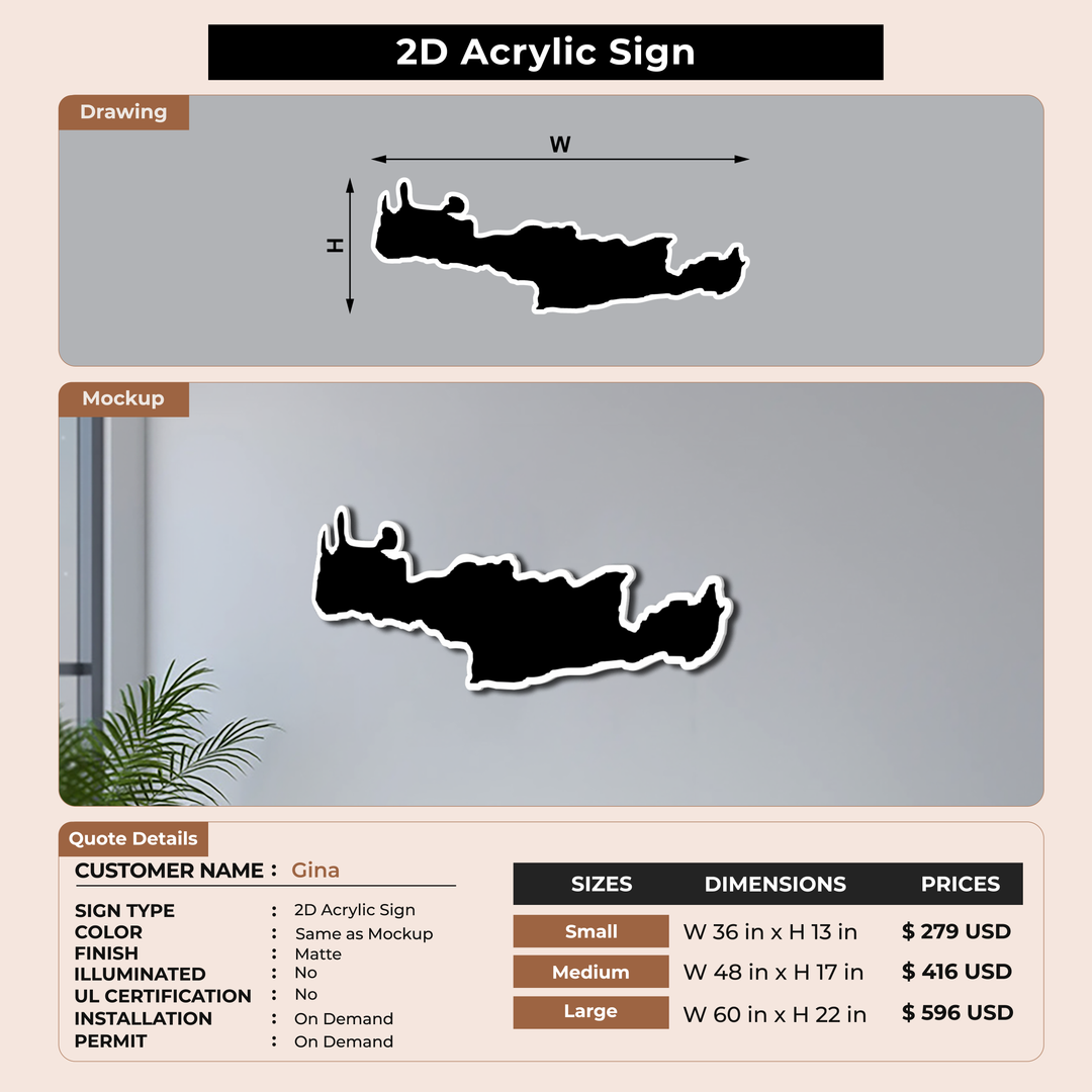 Custom Mockup Sign for Gina