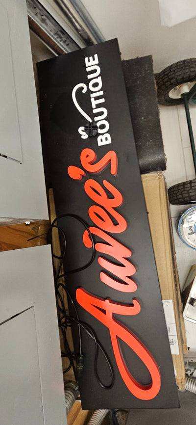 Custom Business sign for Auvees Boutique - Email