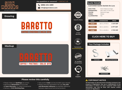 Custom Signs for Daniele De Luca
