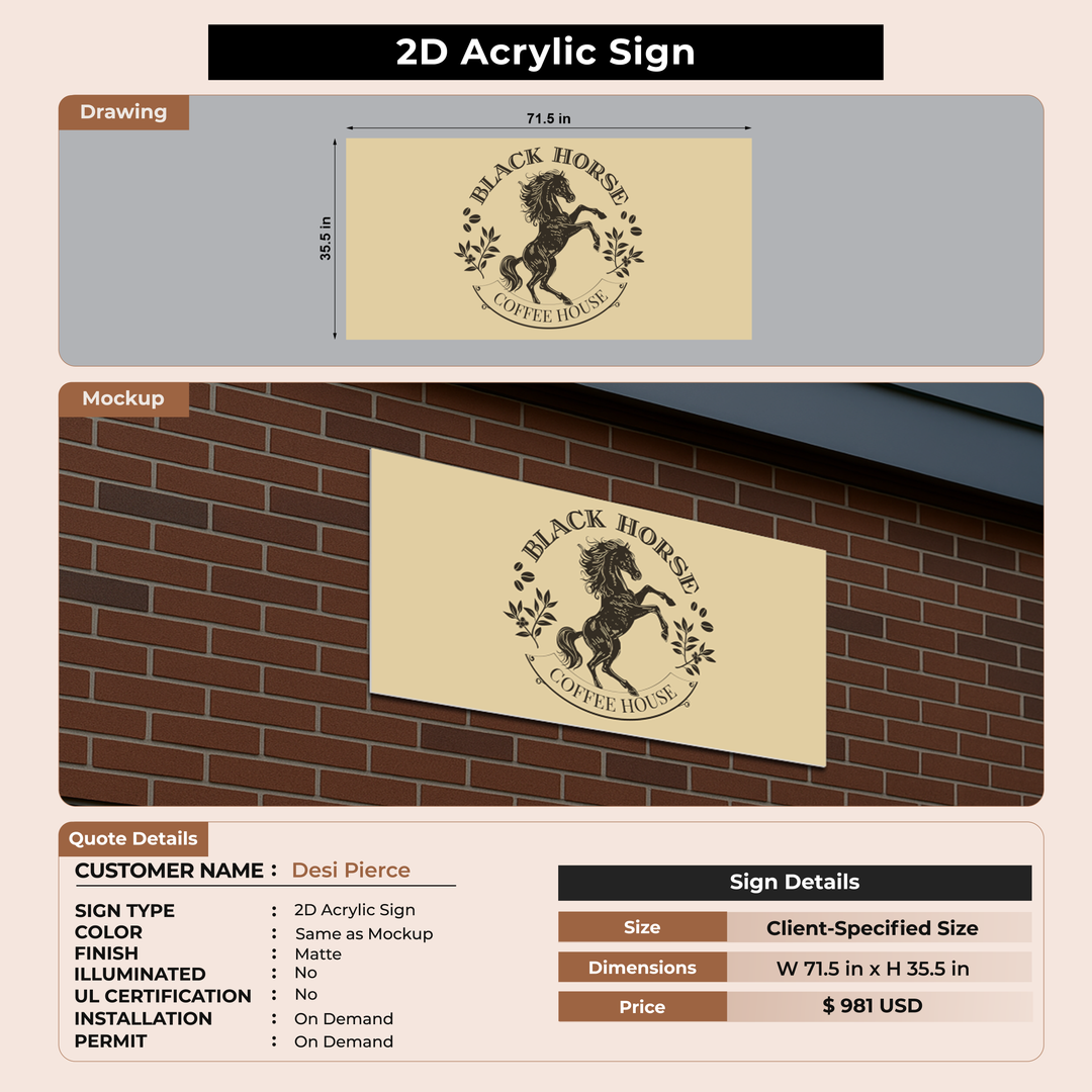 Custom Mockup Sign for Desi Pierce