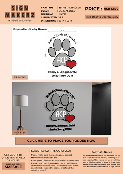 Custom Signs for Shelby Tiemann