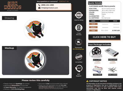 Business signage for Marco prestia
