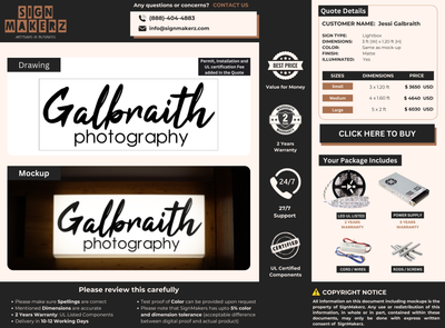 Business signage for Jessi Galbraith