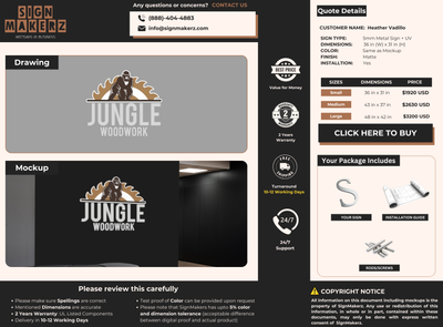 Business signage for Heather Vadillo