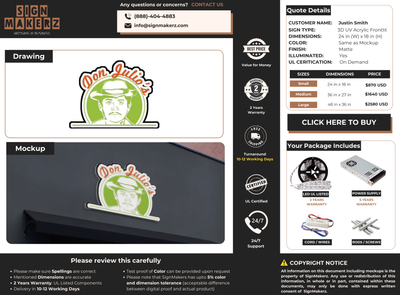 Business signage for Justin Smith