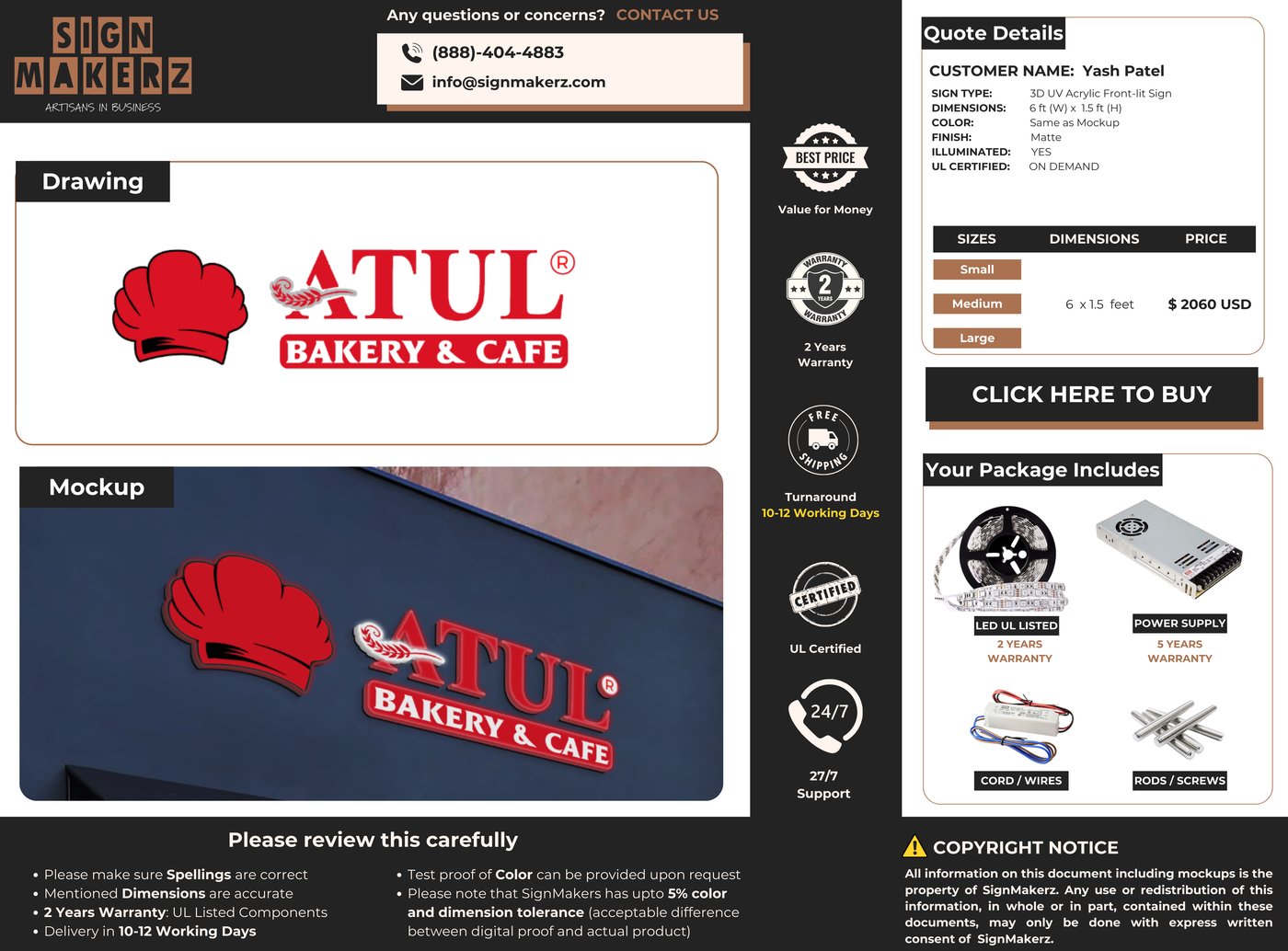 Custom Signs for Yash Patel