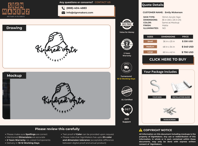 Business Signs for Emily Nickerson