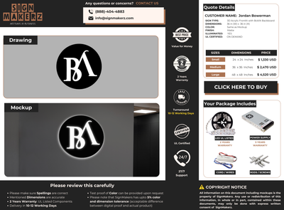 Custom Signs for Jordan Bowerman