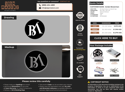 Custom Signs for Jordan Bowerman