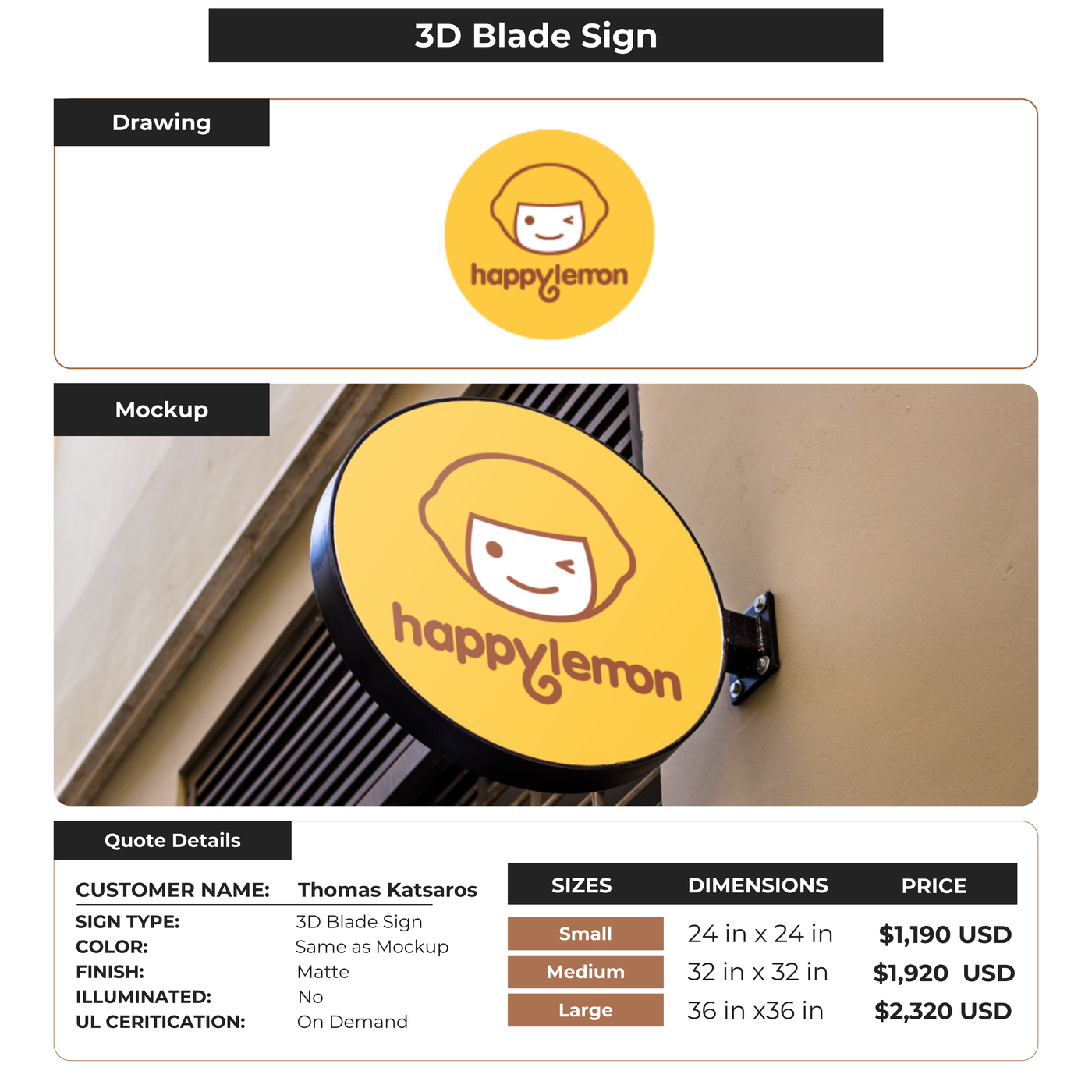 Business Signs for Thomas Katsaros