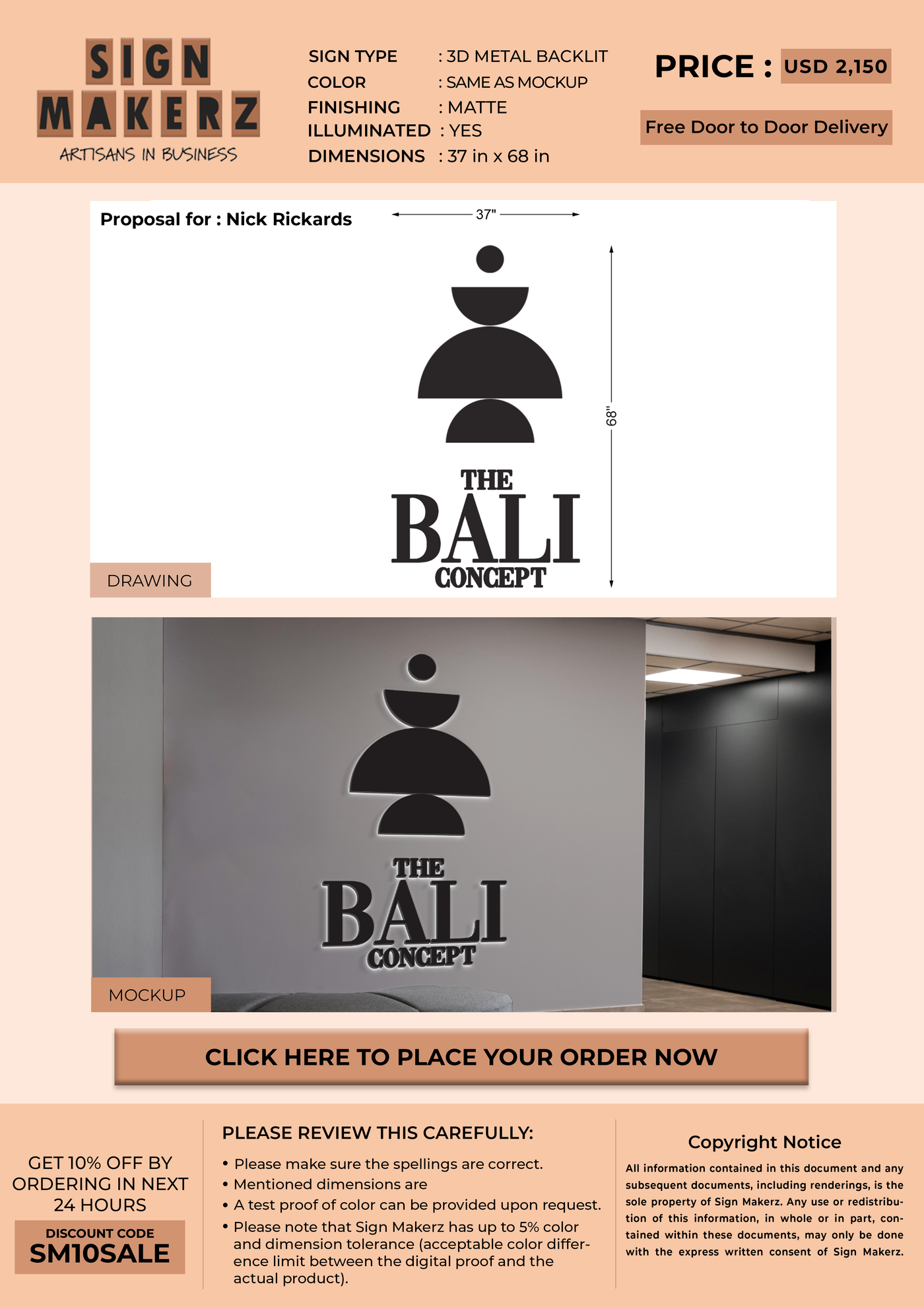 Custom Signs For Nick Rickards