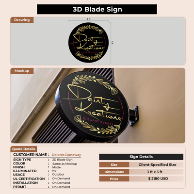 Custom Signs for Dolores Dunaway