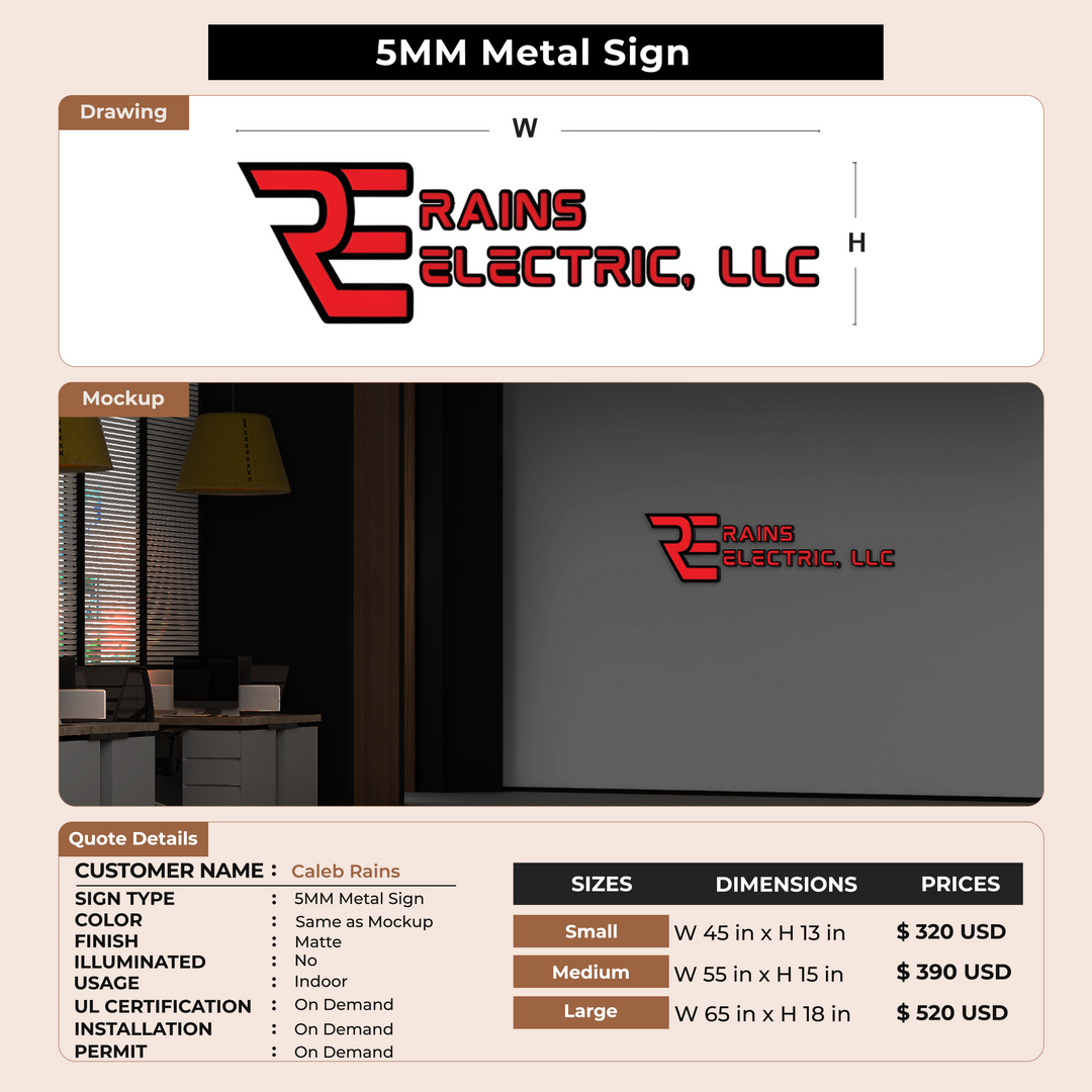 Custom Signs for Caleb Rains