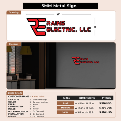 Custom Signs for Caleb Rains