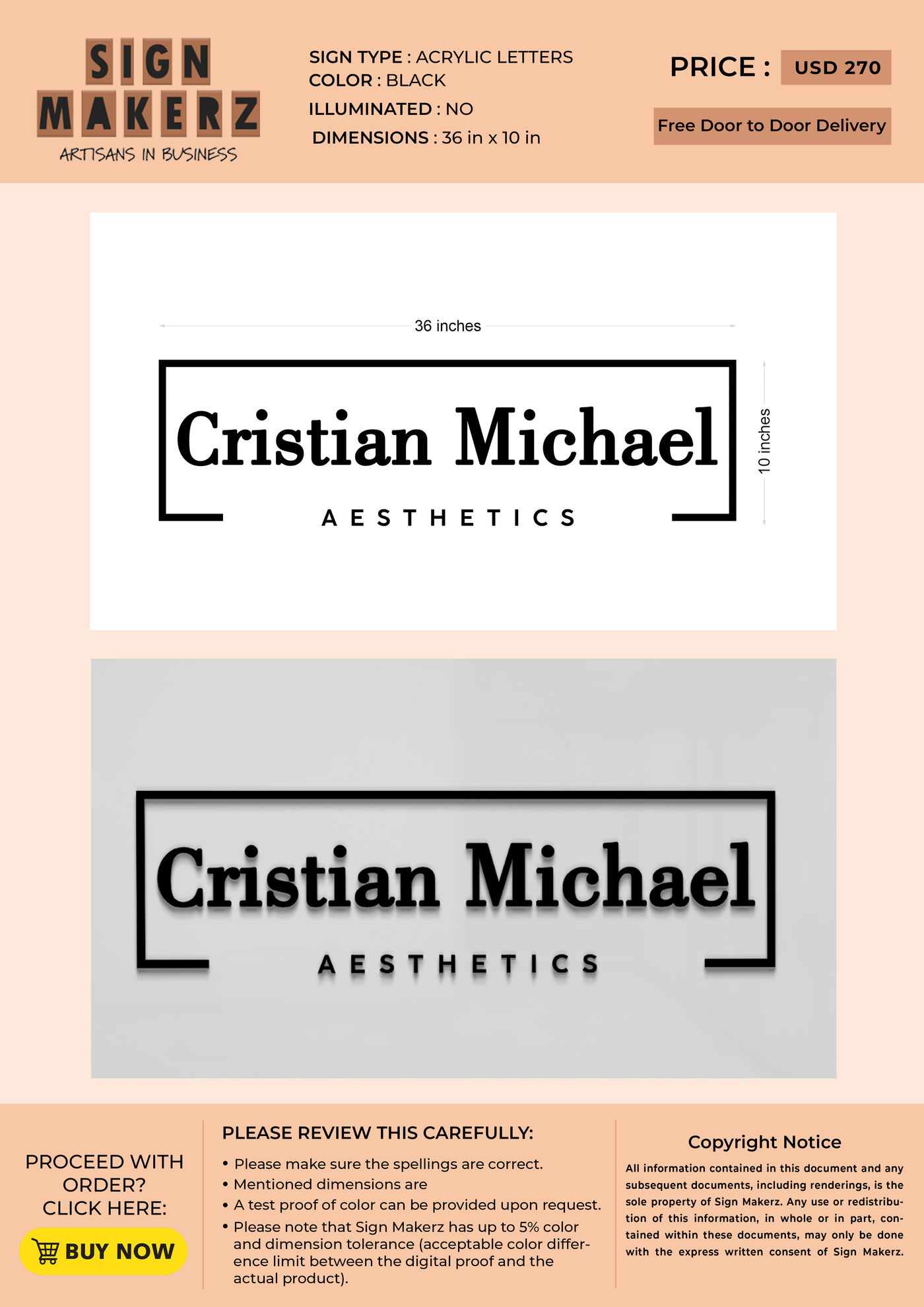 Custom Signs for Aliayh Womack
