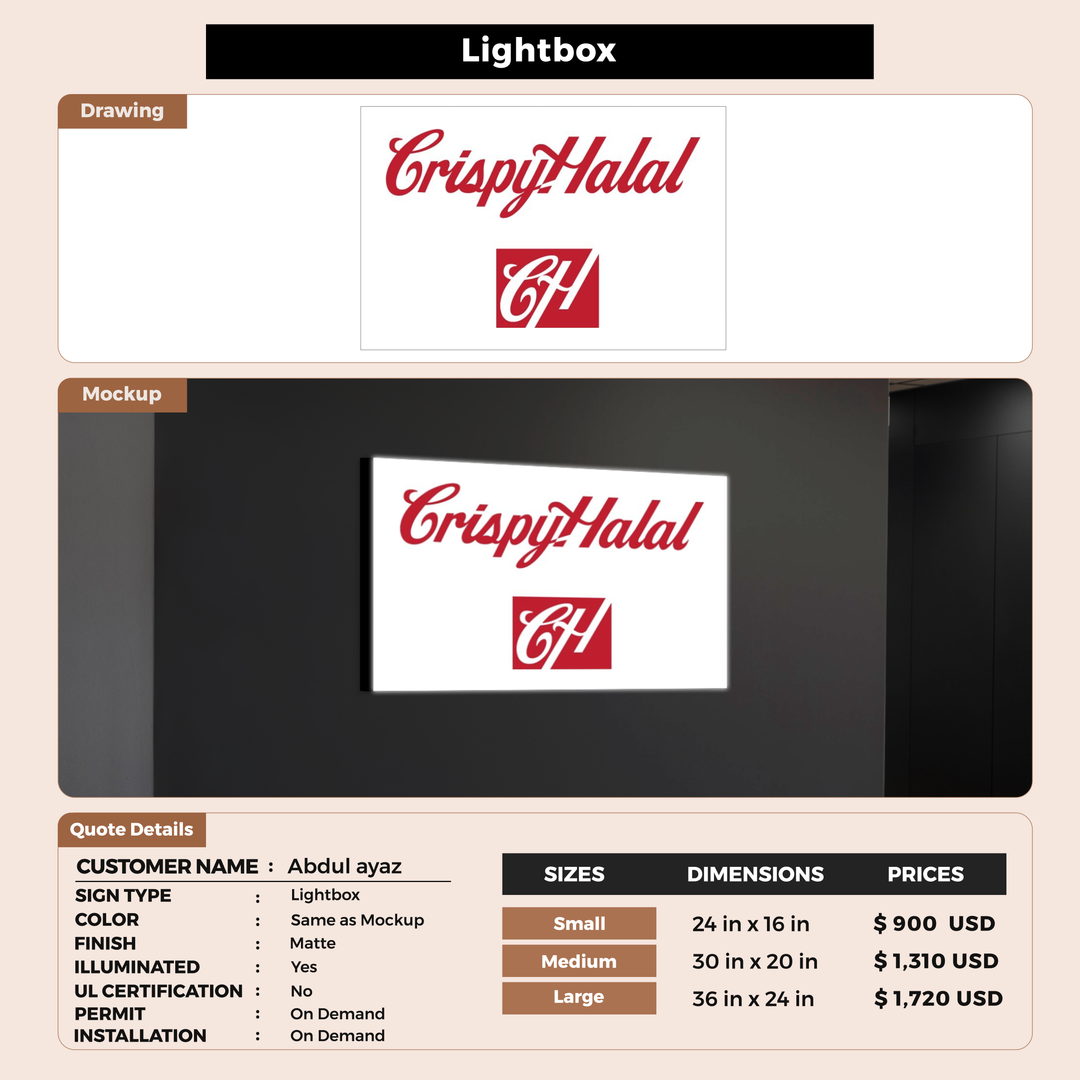 Custom Signs for Abdul Ayaz