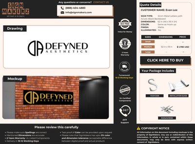 Business Signs for Evan Lee