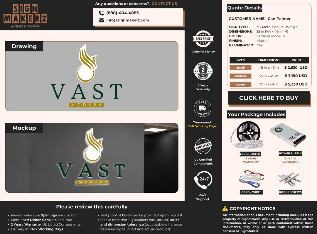 Custom Signs for Can Palmer