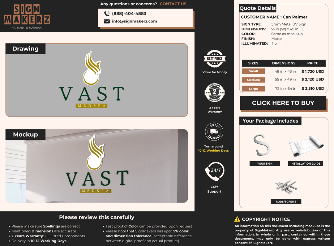 Custom Signs for Can Palmer