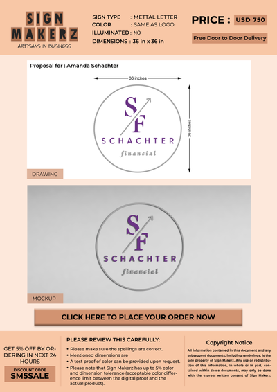 Custom Signs for Amanda Schachter