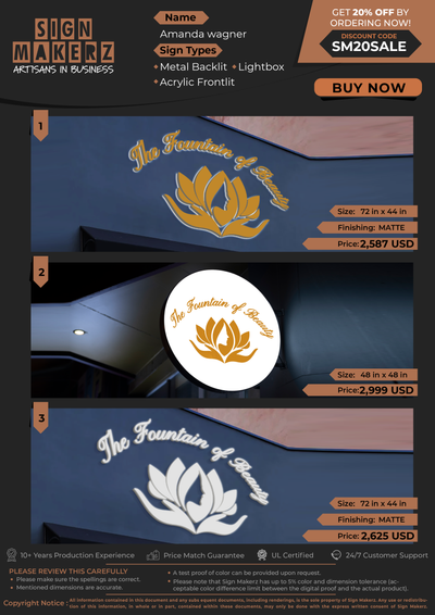 Business Signs for Amanda wagner