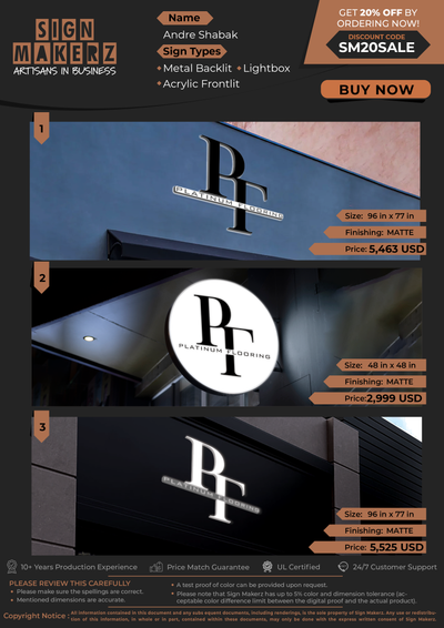 Business Signs for Andre Shabak