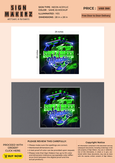 Neon acrylic for Anfernee hamilton