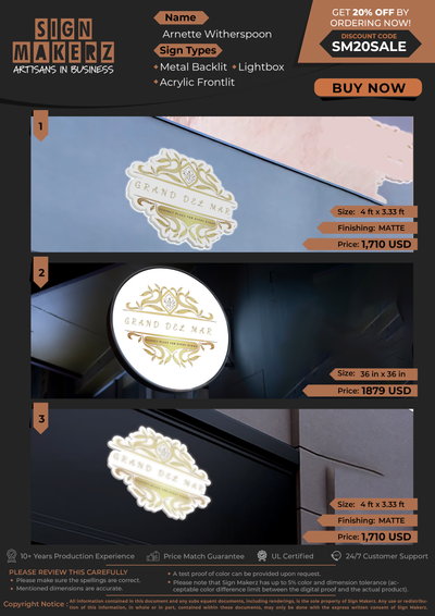 Business Signs For Arnette Witherspoon