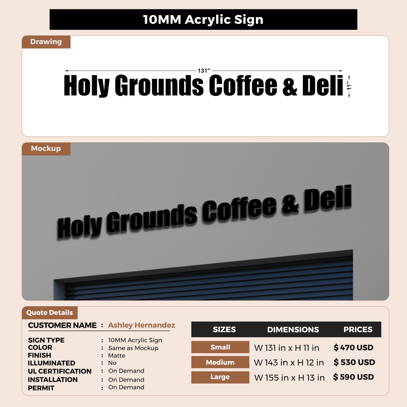 Custom Signs For Ashley Hernandez