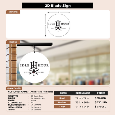 Business Signage for Anna Marie Remedios
