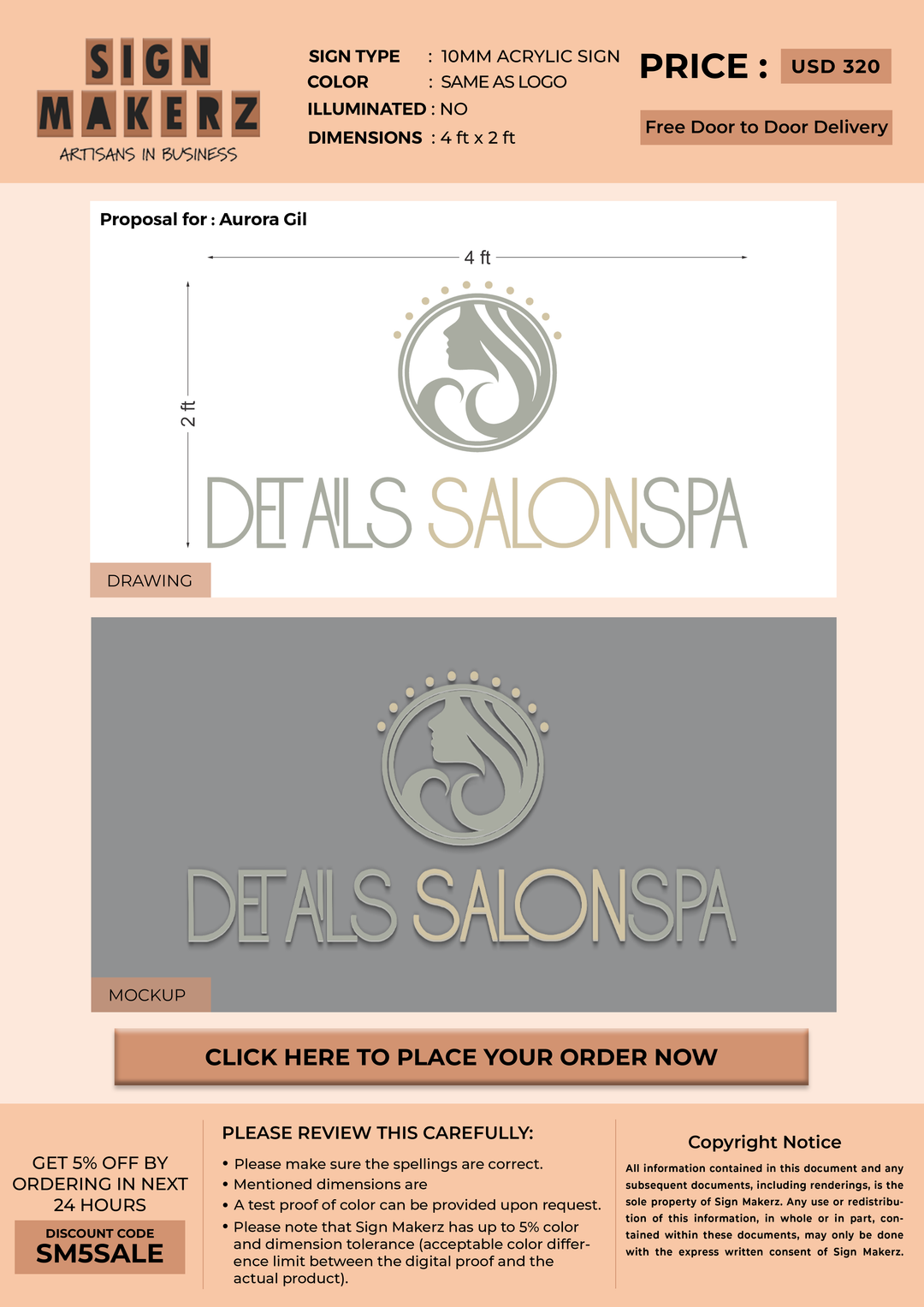 Business Sign For Aurora Gil