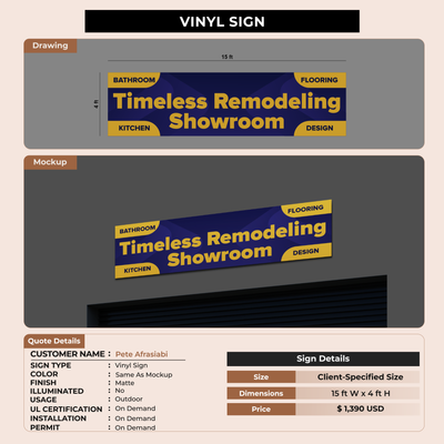 Business Signage for Pete Afrasiabi