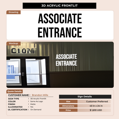 Business signage for Brandon Mills
