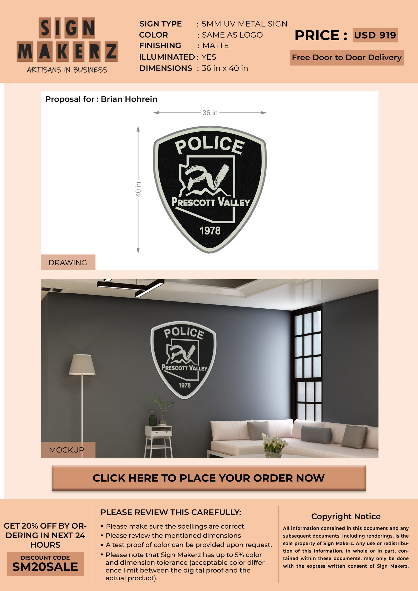 Business Signage for Brian Hohrein