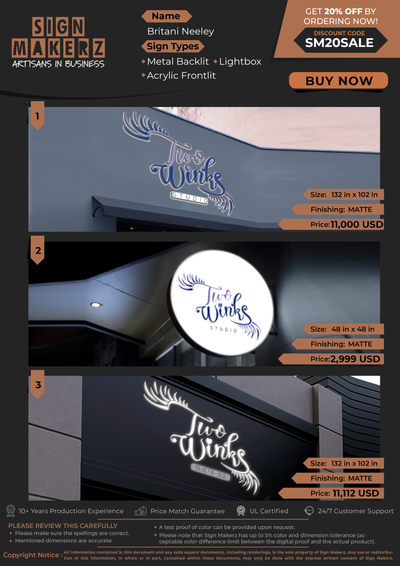 Business Signs for Britani Neeley