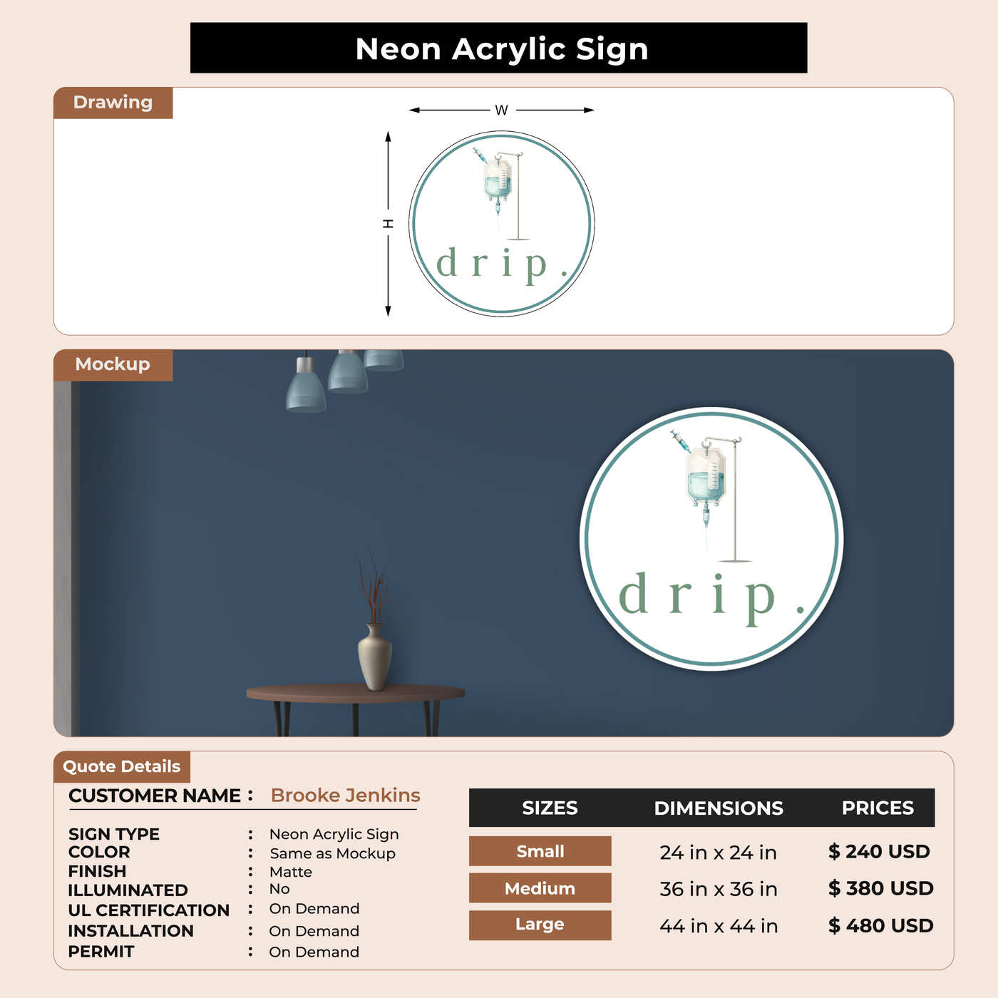 Business signage for Brooke Jenkins